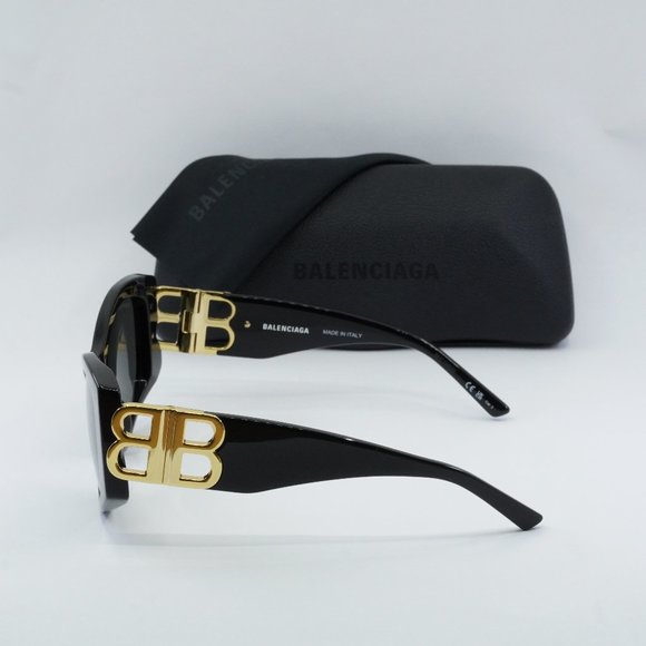 FINAL PRICE NEW BALENCIAGA BB0287S 001 BLACK GREY SUNGLASSES - Picture 6 of 11
